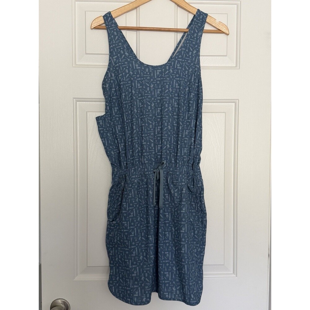 Patagonia Fleetwood Dress Size Small Blue Pattern Sleeveless Outdoor